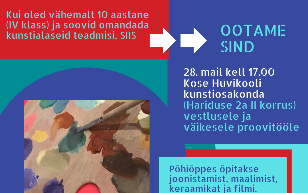 Kunstiosakonna avatud uste päev 28.05 kell 17.00